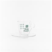 TAZZA CAPPUCCIO VETRO TEXTURE CON PIATTO 1X6